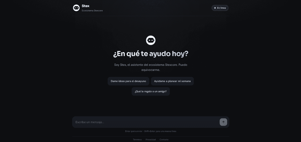 StexAssistant — chat de IA privado